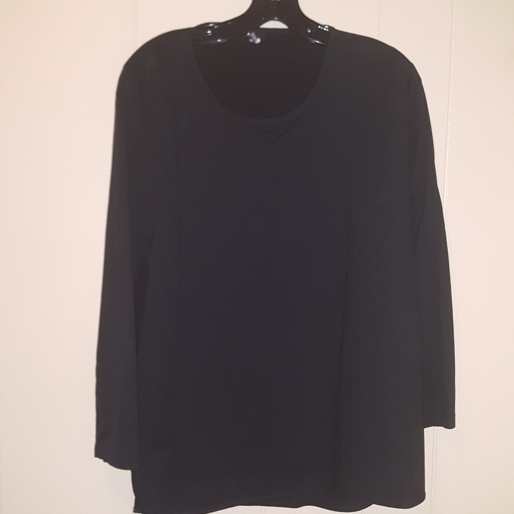 6 by Six Black Blouse XL